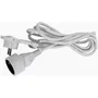 Chacon Câble d'extension 3m, Connecteur Plat, Blanc