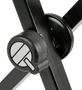 QUIKLOK Support Clavier T10 Format "X" / Profil Simple - Noir - Acier - Pliable - Hauteur Réglable