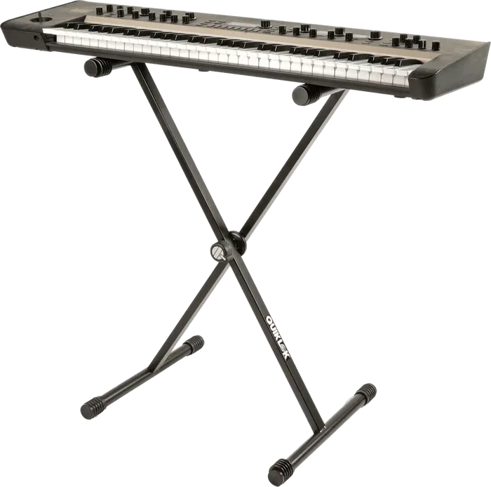 QUIKLOK Support Clavier T10 Format "X" / Profil Simple - Noir - Acier - Pliable - Hauteur Réglable QUIKLOK Support Clavier T10 Format "X" / Profil Simple - Noir - Acier - Pliable - Hauteur Réglable