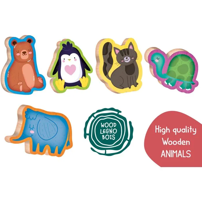 Lisciani Giochi Jouer Apprendre Bois Les Animaux Rigolos Lisciani Giochi Jouer Apprendre Bois Les Animaux Rigolos