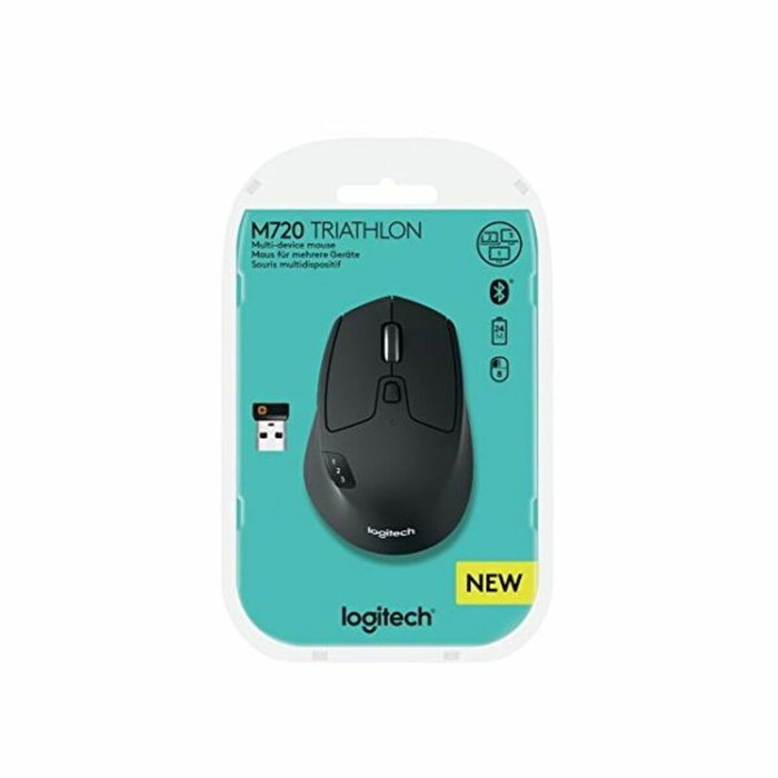 Logitech Souris sans fil M720 Triathlon, connexion USB et Bluetooth, multi-appareils, noir (910-004791)