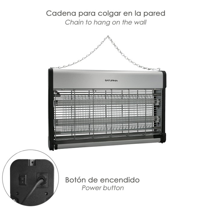 SATURNIA Exterminateur Électrique d'Insectes 30 W SATURNIA Exterminateur Électrique d'Insectes 30 W