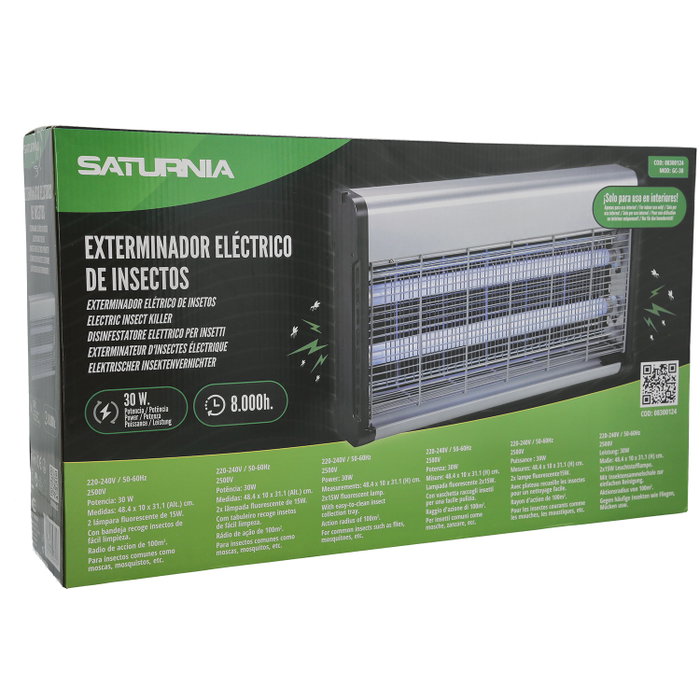SATURNIA Exterminateur Électrique d'Insectes 30 W SATURNIA Exterminateur Électrique d'Insectes 30 W