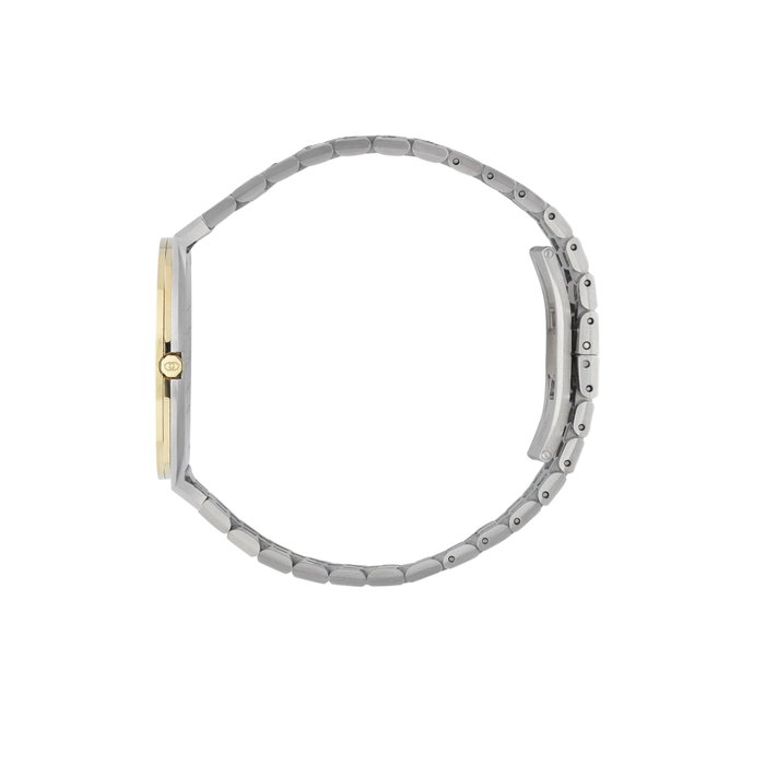 Gucci YA163403 avec cadran doré et bracelet gris