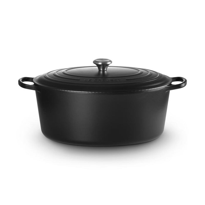 Le Creuset Signature Roaster ovale 40cm noir Le Creuset Signature Roaster ovale 40cm noir