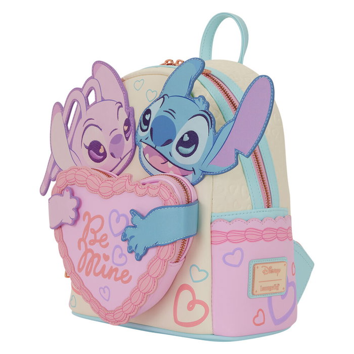 LOUNGEFLY Sac à dos Be Mine Angel & Stitch Disney LOUNGEFLY Sac à dos Be Mine Angel & Stitch Disney