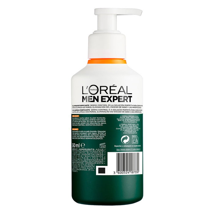 L'Oréal Paris Men Expert Derma Control Gel Nettoyant Purifiant pour Visage - Anti-Imperfections et Points Noirs à l'Acide Salicylique 2% - 260 ml L'Oréal Paris Men Expert Derma Control Gel Nettoyant Purifiant pour Visage - Anti-Imperfections et Points Noirs à l'Acide Salicylique 2% - 260 ml