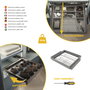 Emuca Kit tiroir à chaussures et rack ajustable Quartz pour armoires, glissières extension totale et à fermeture douce, Module 60cm, Finition Titane