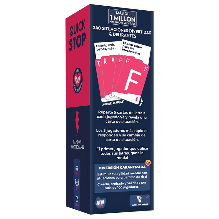Asmodee Quick Stop Indecente Jeu de cartes version espagnole rapide et hilarant pour 2 à 7 joueurs +6 ans LCQS02ES Asmodee Quick Stop Indecente Jeu de cartes version espagnole rapide et hilarant pour 2 à 7 joueurs +6 ans LCQS02ES