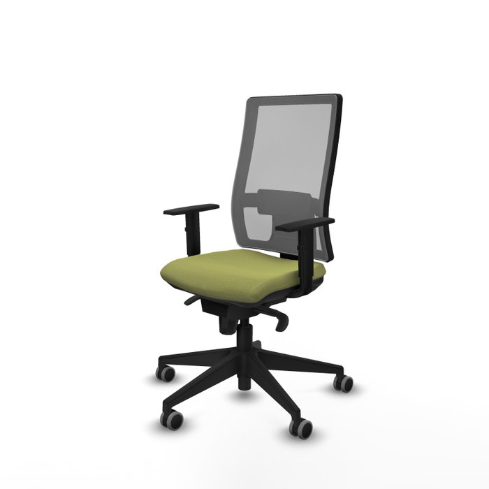 PIQUERAS Y CRESPO Chaise de bureau Horna, mécanisme synchrone, vert olive et gris PIQUERAS Y CRESPO Chaise de bureau Horna, mécanisme synchrone, vert olive et gris