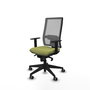 PIQUERAS Y CRESPO Chaise de bureau Horna, mécanisme synchrone, vert olive et gris
