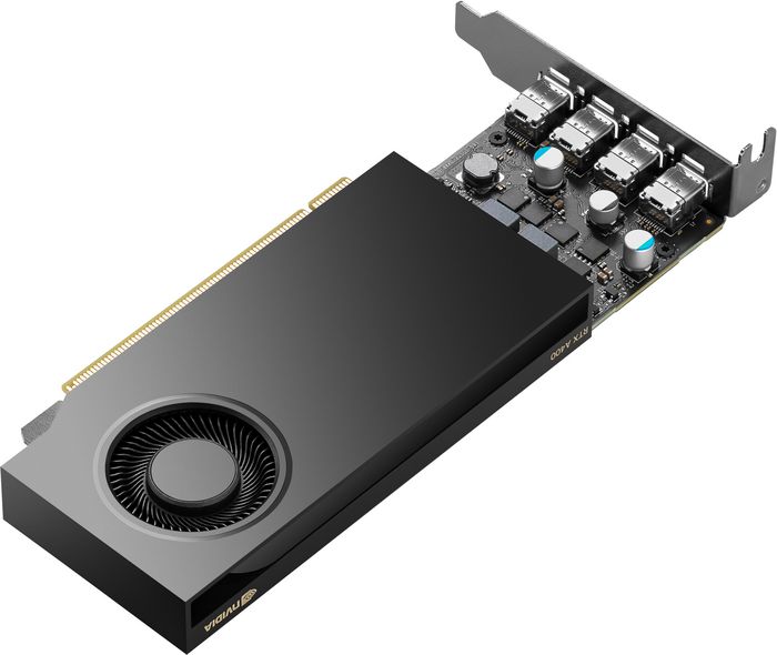 HP NVIDIA RTX A400 Carte Graphique Professionnelle 4 Go GDDR6 avec 4 Ports Mini DisplayPort