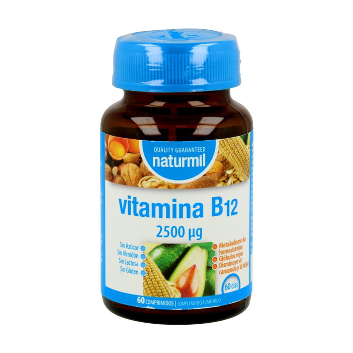 Naturmil Vitamine B12 2500µg 60 comprimés Naturmil Vitamine B12 2500µg 60 comprimés