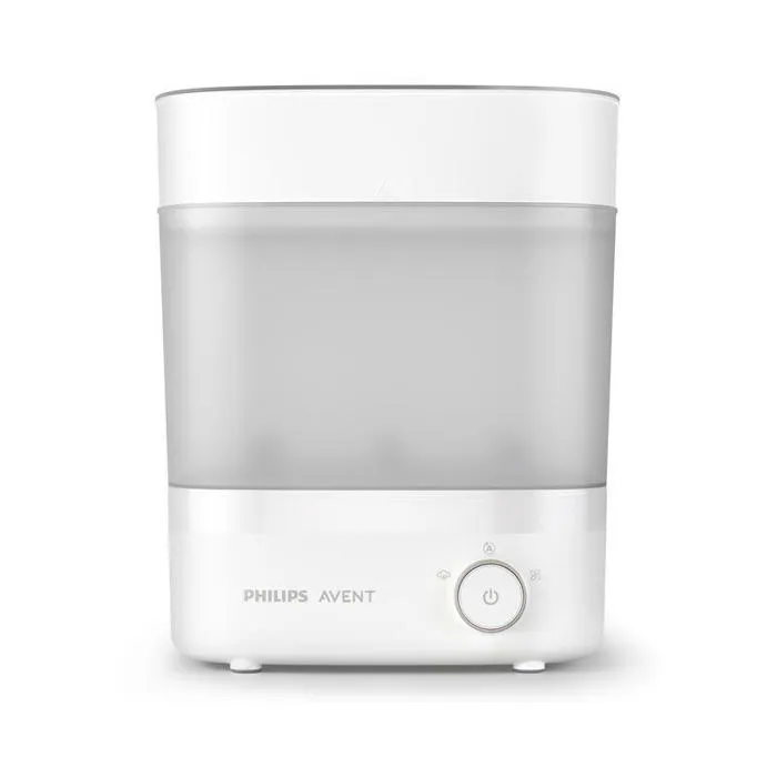 Philips Avent - Stérilisateur vapeur électrique pour biberons - Stérilise et sèche en 40 min - Élimine 99,9% des bactéries - Autonomie 24h - Compact et facile à nettoyer