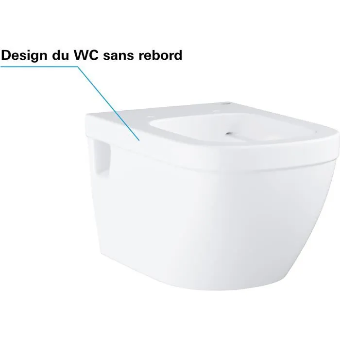 GROHE Cuvette suspendue pour WC - Raccordement sortie horizontale