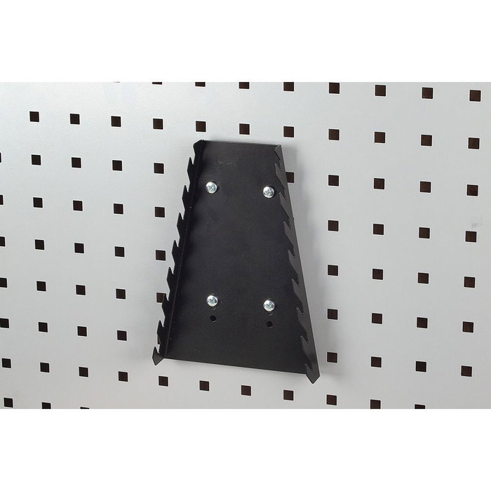 Wolfcraft 6800000 Support pour clés pour panneau perforé, acier peint noir, capacité 8 clés, 130x30x195 mm