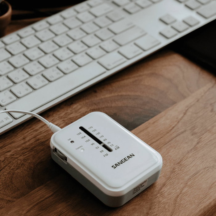 Sangean Radio transistor Blanc AM/FM