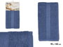 Berilo Serviette de Bain 90x150 cm Bleu Foncé 80% Coton 20% Polyester (Set de 12)