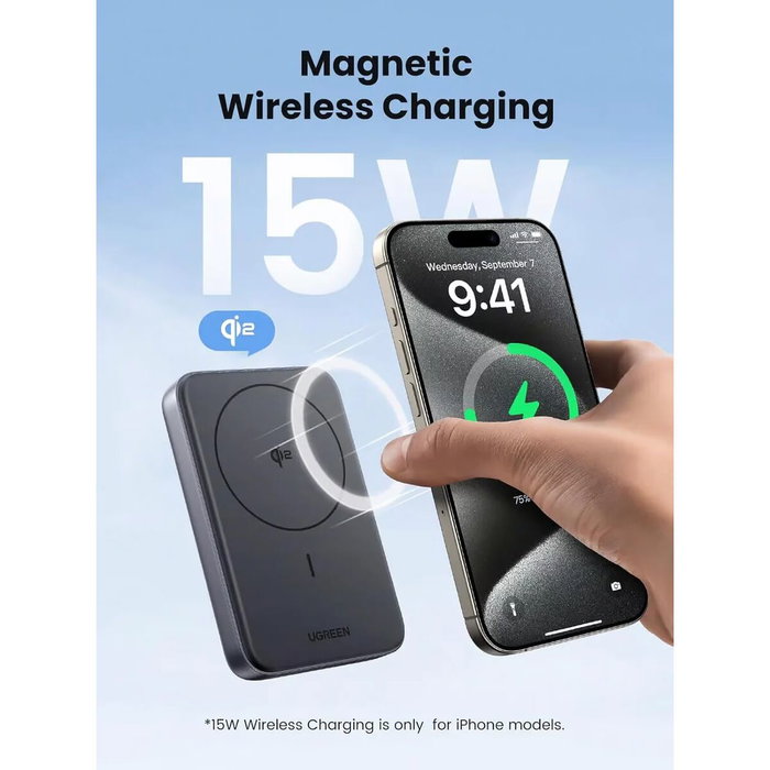 Ugreen Batterie externe Qi 10 000 mAh 30W Noir Ugreen Batterie externe Qi 10 000 mAh 30W Noir