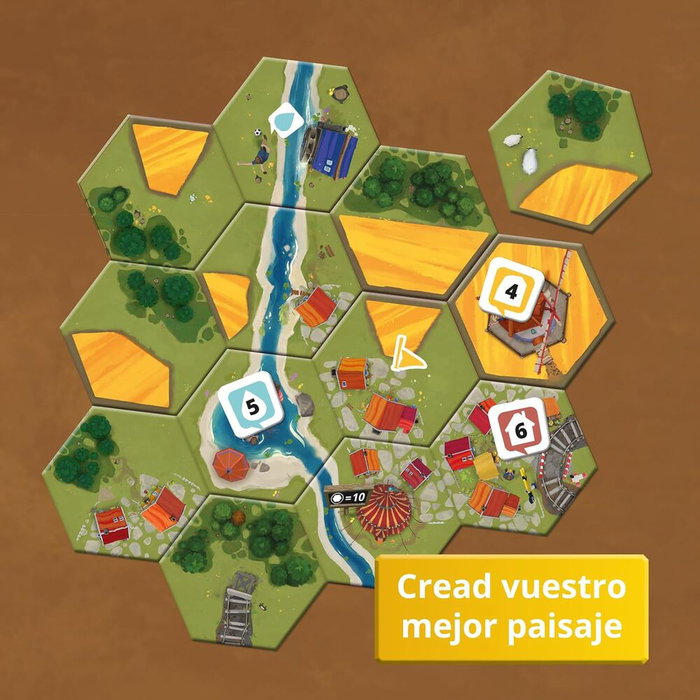 SD GAMES - Jeu de plateau Dorfromantik en espagnol, pour 1 à 4 joueurs dès 8 ans, durée 15-45 min SD GAMES - Jeu de plateau Dorfromantik en espagnol, pour 1 à 4 joueurs dès 8 ans, durée 15-45 min