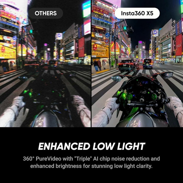 Insta360 X5 - Caméra de sport 360° 8K Étanche