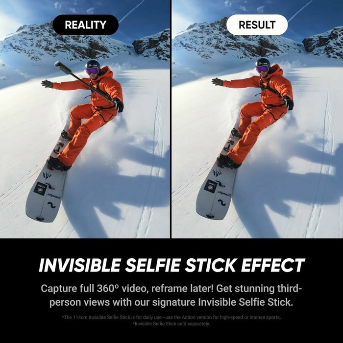 Insta360 X5 - Caméra de sport 360° 8K Étanche