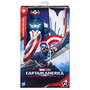 Hasbro - Figurine Deluxe Capitaine America Titan Hero F9301 - Échelle 30 cm avec Bouclier et Ailes Amovibles