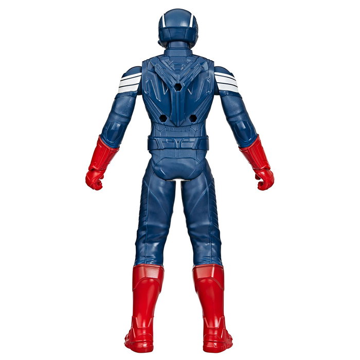 Hasbro - Figurine Deluxe Capitaine America Titan Hero F9301 - Échelle 30 cm avec Bouclier et Ailes Amovibles