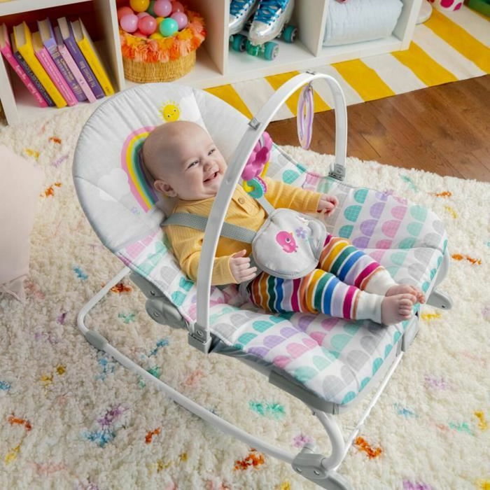 Bright Starts Transat bébé évolutif Rosy Rainbow, Rose Bright Starts Transat bébé évolutif Rosy Rainbow, Rose