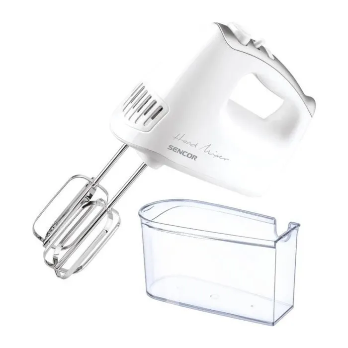 Sencor SHM 5206WH-EUE3 Batteur à Main 500 W - 5 Vitesses, Fonction Turbo avec 3 Accessoires et Boîte de Rangement Sencor SHM 5206WH-EUE3 Batteur à Main 500 W - 5 Vitesses, Fonction Turbo avec 3 Accessoires et Boîte de Rangement