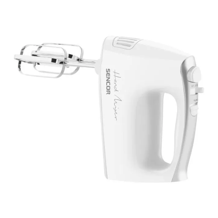 Sencor SHM 5206WH-EUE3 Batteur à Main 500 W - 5 Vitesses, Fonction Turbo avec 3 Accessoires et Boîte de Rangement Sencor SHM 5206WH-EUE3 Batteur à Main 500 W - 5 Vitesses, Fonction Turbo avec 3 Accessoires et Boîte de Rangement