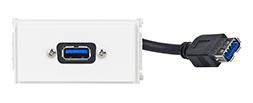 Vivolink Panneau de Prises USB3.0, Blanc