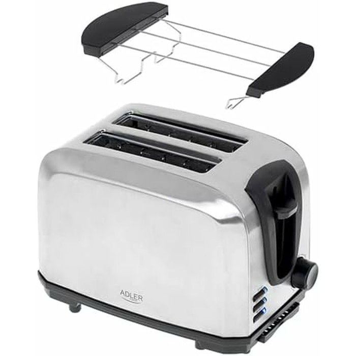 Adler AD 3222 Grille-pain 1000 W Argenté