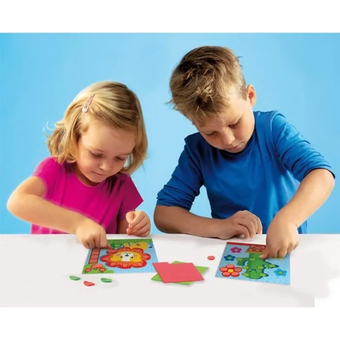 Ses Creative J'apprends à Découper, Faire des Mosaïques et Perforer - Kit d'Activités Créatives pour Enfants à partir de 3 ans