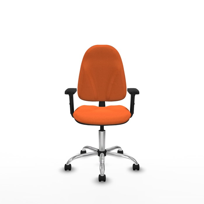 PIQUERAS Y CRESPO Chaise de bureau Algarra, tissu orange, base chromée PIQUERAS Y CRESPO Chaise de bureau Algarra, tissu orange, base chromée