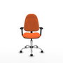 PIQUERAS Y CRESPO Chaise de bureau Algarra, tissu orange, base chromée