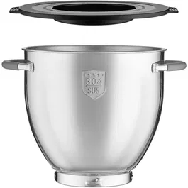 Sencor Robot Pâtissier Multifonction STM 8970 PAUL 3 - 1800 W, 2 bols inox 6.7L, blender, hachoir - Noir et acier