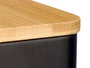 KINVARA Lot de 12 bocaux avec couvercle en bambou noir