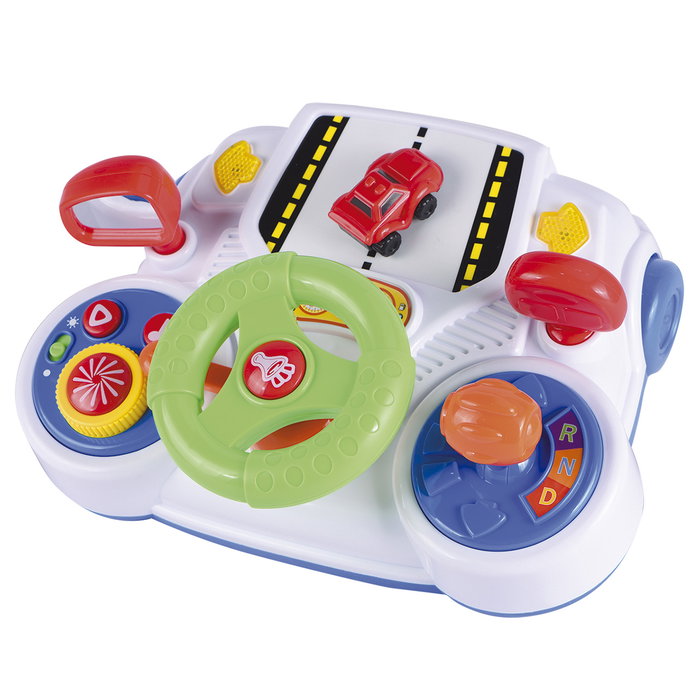 Tachan Mon Premier Volant Bébé avec Sons, Musique et Lumières - Jouet d'Éveil Multilingue (Anglais, Français, Allemand, Italien, Portugais, Espagnol) pour Enfants dès 6 Mois