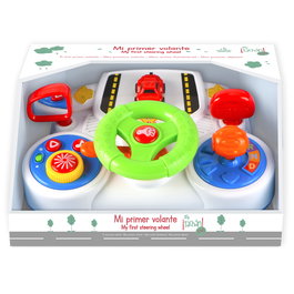 Tachan Mon Premier Volant Bébé avec Sons, Musique et Lumières - Jouet d'Éveil Multilingue (Anglais, Français, Allemand, Italien, Portugais, Espagnol) pour Enfants dès 6 Mois