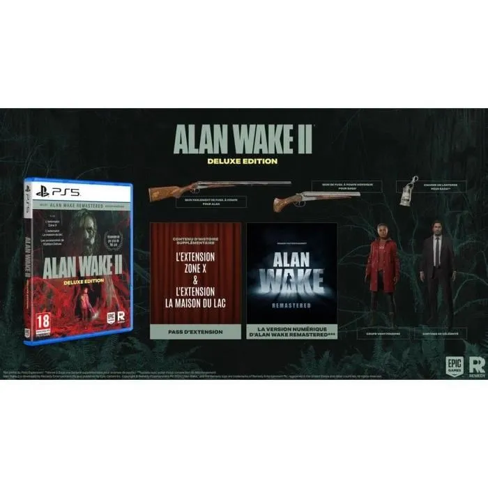 Alan Wake 2 - Jeu d'aventure PS5 - Édition Deluxe sur disque - Disponible à partir du 22 octobre 2024 - Just For Games