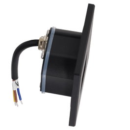 Spot d'escalier LED encastré avec façade magnétique 3 W IP65 3 000 K Noir