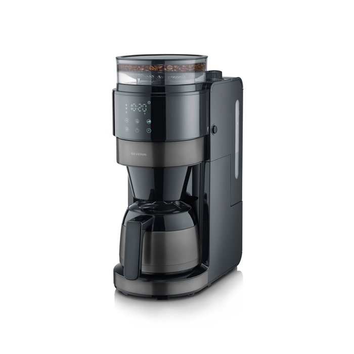 Severin KA4831 Machine à café filtre avec broyeur et verseuse isotherme Noir/Inox Severin KA4831 Machine à café filtre avec broyeur et verseuse isotherme Noir/Inox