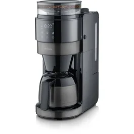 Severin KA4831 Machine à café filtre avec broyeur et verseuse isotherme Noir/Inox