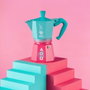 Bialetti Cafetière Italienne Bleu Rose 6 Tasses