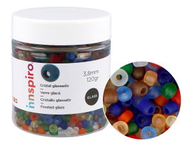 Innspiro Rocaille de verre émaillé ronde mélange 3,8mm 120g