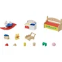 Sylvanian Families - Coffret Le coffre à jouets des bébés avec figurines Bébé Lapin Blanc, Bébé Panda, jouets et cuisine - Gamme Meubles et Accessoires - À partir de 3 ans