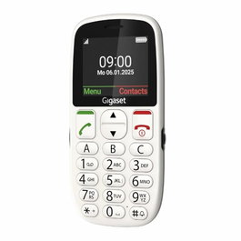 Gigaset Téléphone Mobile Senior GL395 Blanc - Écran 2.2", Bouton SOS, Clavier Grandes Touches, Base de Charge