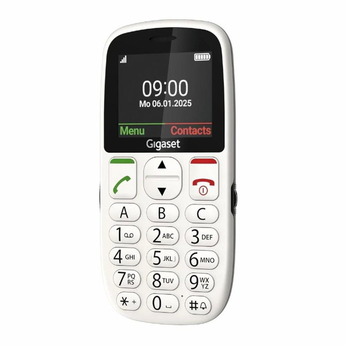 Gigaset Téléphone Mobile Senior GL395 Blanc - Écran 2.2", Bouton SOS, Clavier Grandes Touches, Base de Charge Gigaset Téléphone Mobile Senior GL395 Blanc - Écran 2.2", Bouton SOS, Clavier Grandes Touches, Base de Charge