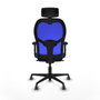 Piqueras y Crespo Chaise de Bureau avec Appui-tête Jorquera 2D036G2 Bleu